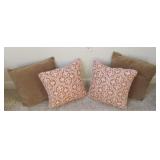 Lot of 2 sets of Matching Pillows (4pcs)