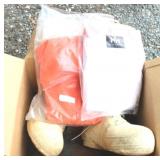 Box Lot of Boots and Rain Gear