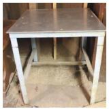 Metal Table - AS IS - one leg broken