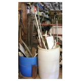 2 Plastic Barrels Full of Assorted Items