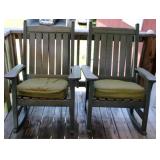 Pair of Polywood lawn rockers