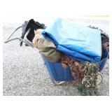 Wheel Barrow w/ XL Tarp & Camouflage Netting
