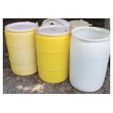 Lot of Plastic Barrels - 35 x 22