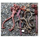 Lot of assorted tools (come-along & more)