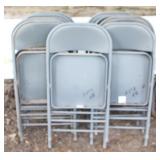 9pc Metal Folding Chairs - 18 x 40