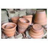 Lot of assorted terracotta pots