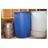 Lot of Plastic Barrels & more