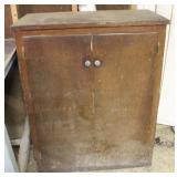 Wood Cabinet w/ Contents