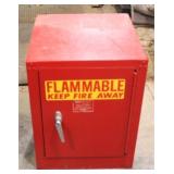 Metal "Flammable Keep Fire Away" Storage Cabinet