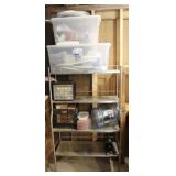 Metal Shelf w/ Assorted Contents
