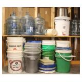 Lot of Assorted Buckets, Jugs & More