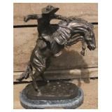 Bronze Remington "Bronco Buster" Statue