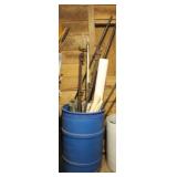 Plastic Barrel Full of Items