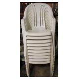 10pc Plastic Outdoor Chair Set