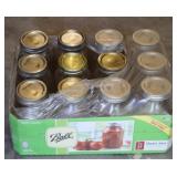 12pc Case of Quart-Sized Jars w/ lids