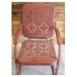 Vintage Metal Rocker - 23 x 35 x 27