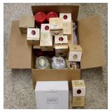 Box lot of assorted candles & more
