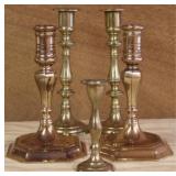 5pc Brass candle holders