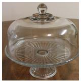 Glass Cake Stand w/ dome lid