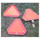 3pc Metal Caution signs for tractors/trailers