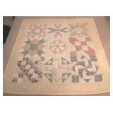 Vintage Handmade Quilted Wall Hanging - 41 x 41