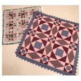 2 Handmade Quilted Large Placemats/Scarves