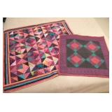 2 Handmade Quilted Wall Hangings