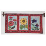 Handmade Hanging Wall Quilt w/ rack