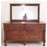 Hand Crafted Dresser out of Cherry w/ mirror