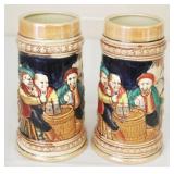 Pair of matching beer steins