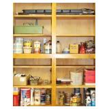 5 shelves of assorted painting & repair items