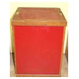 Red homemade box w/ christmas contents