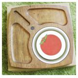 Vintage Tiled Wood Tray Cheese Board