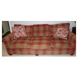 Couch - 32 x 90 x 41 w/ quilted throw pillows