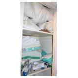 Top 2 shelves linen closet