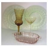 Lot of Depression Glass & More (5pcs)