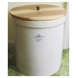 5 Gallon Stoneware Crock w/ hand crafted lid