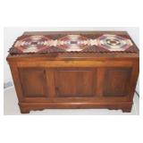 Pine Handmade Blanket Chest w/ contents & scarf