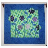 Handmade Quilted Wall Hanging w/ frame