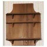 Wood shelf and wood calendar hanger