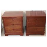 Cherry Hand crafted Matching 3-drawer nightstands