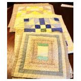 Lot of 3 sets of handmade quilted placemats