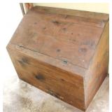 Hand Crafted wood bin full of wood/kindling
