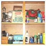 Cabinet lot of assorted items