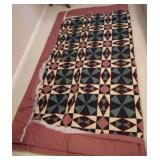 Partially Finished Handmade Quilt-78 x 84