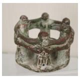 Handmade pottery candle holder