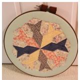 Quilted wall hanging hoop 1995