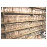Closet lot of assorted Mason Jars