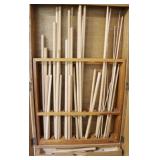 Lot of Dowel rods - cabinet not included