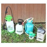 Lot of gardening sprayers & more
